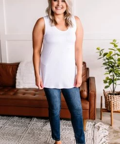 No Ship Drop Ship Instant Classic Tank Top In Crisp White