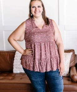 No Ship Drop Ship Apparel At A Crossroad Babydoll Top In Rose Florals