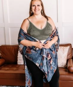 No Ship Drop Ship Hold Me Tight Bralette In Moss Apparel