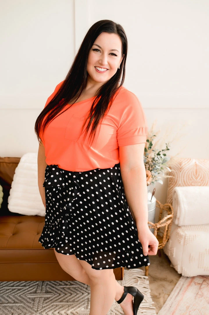 No Ship Drop Ship Chasing Skirts In Black Polkadots (GHG-S) 15 No Ship Drop Ship Chasing Skirts In Black Polkadots (GHG-S)