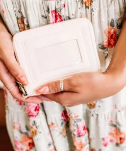 No Ship Drop Ship Apparel Joy Susan Mini Pixie Wallet In Ivory