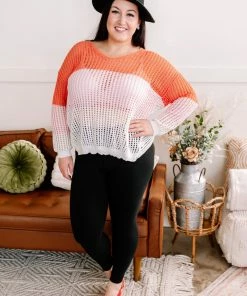 No Ship Drop Ship Apparel A Sherbet Colorblock Twist Back Sweater