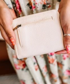 No Ship Drop Ship Apparel Joy Susan Mini Pixie Wallet In Ivory