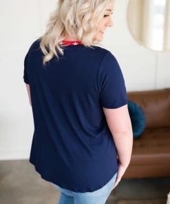 No Ship Drop Ship Apparel What Is Love Tee In Navy