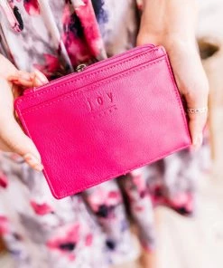 No Ship Drop Ship Joy Susan Mini Travel Wallet In Magenta