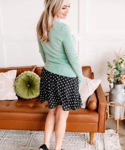 No Ship Drop Ship Apparel On Your Side Ruched Sweater In Sage 23 No Ship Drop Ship Apparel On Your Side Ruched Sweater In Sage