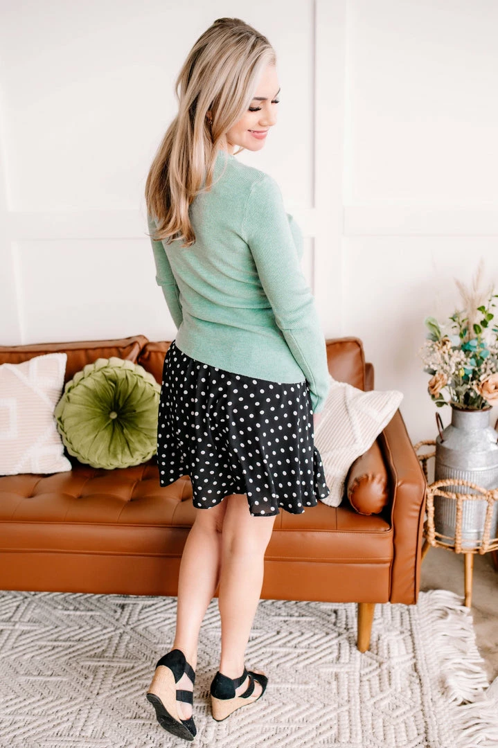 No Ship Drop Ship Apparel On Your Side Ruched Sweater In Sage 8 No Ship Drop Ship Apparel On Your Side Ruched Sweater In Sage