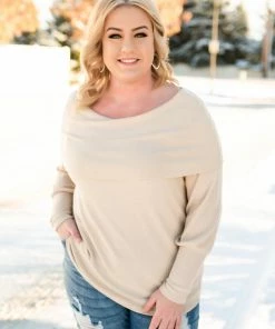 No Ship Drop Ship Call Me Cozy Sweater In Crème Brûlée