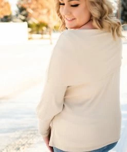 No Ship Drop Ship Call Me Cozy Sweater In Crème Brûlée