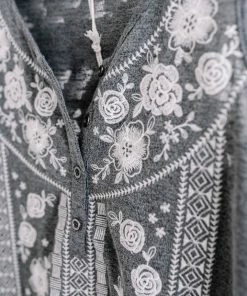 No Ship Drop Ship Thread Your Way Sleeveless Embroidered Top In Charcoal (GHG-S) GHG- Shop Singles