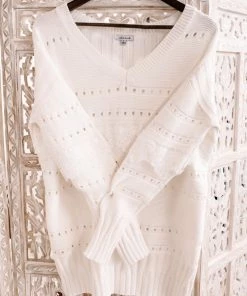 No Ship Drop Ship Aren't You Special Lace Trimmed Sweater Apparel