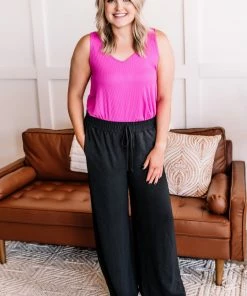 No Ship Drop Ship Apparel Party In The Back Sleeveless Top In Wisteria