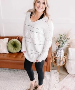 No Ship Drop Ship Aren't You Special Lace Trimmed Sweater Apparel