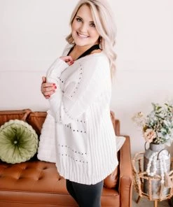 No Ship Drop Ship Aren't You Special Lace Trimmed Sweater Apparel