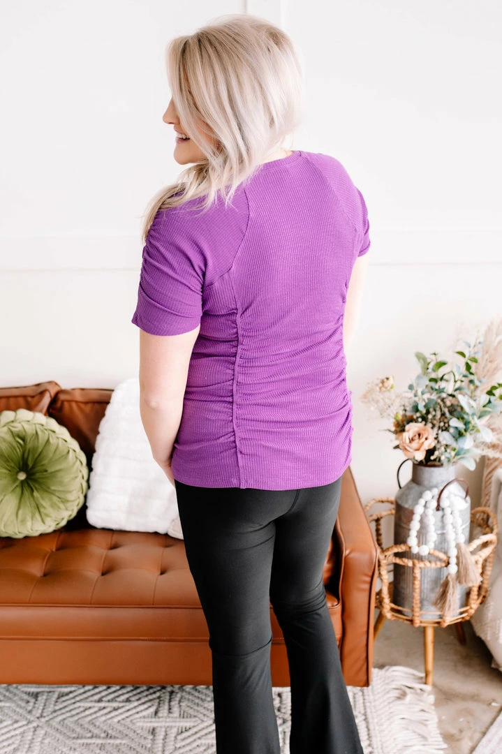 No Ship Drop Ship Gather Your Thoughts Ribbed Top In Lavender Apparel 8 No Ship Drop Ship Gather Your Thoughts Ribbed Top In Lavender Apparel