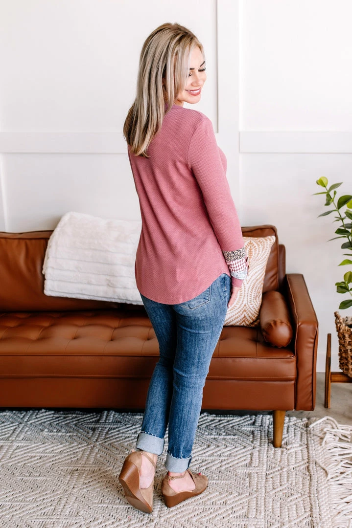 No Ship Drop Ship Building Blocks Waffle Knit Top In Marsala 6 No Ship Drop Ship Building Blocks Waffle Knit Top In Marsala