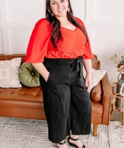 No Ship Drop Ship Worth The Wait Cropped Paperbag Pants In Black Apparel 22 No Ship Drop Ship Worth The Wait Cropped Paperbag Pants In Black Apparel