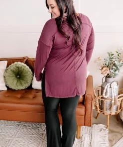 No Ship Drop Ship Play The Long Game Top In Wine Apparel