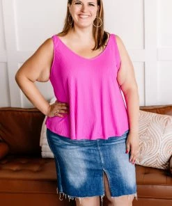 No Ship Drop Ship Apparel Party In The Back Sleeveless Top In Wisteria