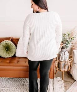 No Ship Drop Ship Aren't You Special Lace Trimmed Sweater Apparel