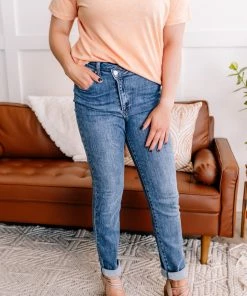 No Ship Drop Ship 1X Any Way You Slice It Cross Over High Rise Jeans By Risen