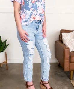 No Ship Drop Ship Blue Jean, Baby Queen Boyfriend Judy Blue's Apparel