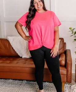 No Ship Drop Ship Knot Today Top In Neon Pink