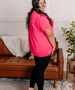 No Ship Drop Ship Knot Today Top In Neon Pink