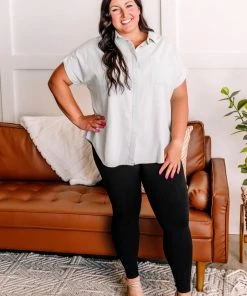 No Ship Drop Ship M Light As Air Button Down Top In Washed Sage 9 No Ship Drop Ship M Light As Air Button Down Top In Washed Sage