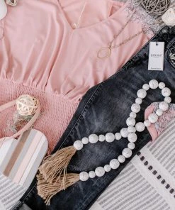 No Ship Drop Ship Apparel The Final Touch Pink Lace Dolman Top