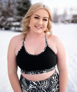 No Ship Drop Ship Strong To The Core In Safari Sports Bra