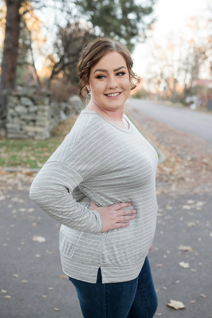 No Ship Drop Ship Skip The Line Top In Iced Gray 1 No Ship Drop Ship Skip The Line Top In Iced Gray