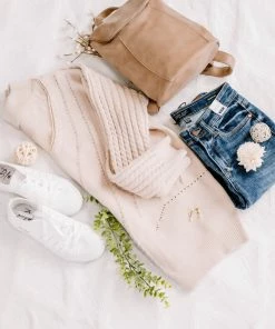 No Ship Drop Ship You Are So Beautiful Lace Sweater In Natural