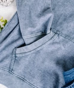 No Ship Drop Ship Once In A Blue Moon Mineral Wash Hoodie (GHG-S) GHG- Shop Singles