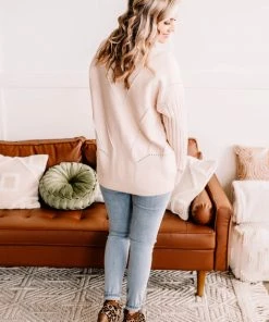 No Ship Drop Ship You Are So Beautiful Lace Sweater In Natural