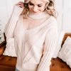 No Ship Drop Ship You Are So Beautiful Lace Sweater In Natural