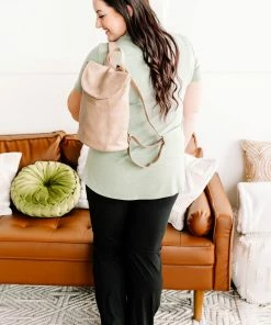 No Ship Drop Ship GHG- Shop Singles Grading On A Curve Top In Sage (GHG-S)