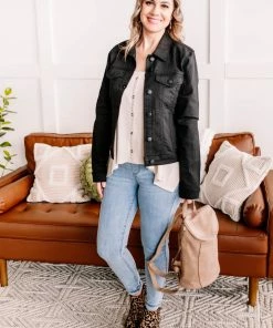 No Ship Drop Ship Back In Black Classic Denim Jacket Apparel