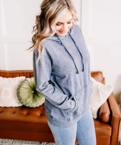 No Ship Drop Ship Once In A Blue Moon Mineral Wash Hoodie (GHG-S) GHG- Shop Singles