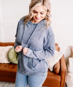 No Ship Drop Ship Once In A Blue Moon Mineral Wash Hoodie (GHG-S) GHG- Shop Singles