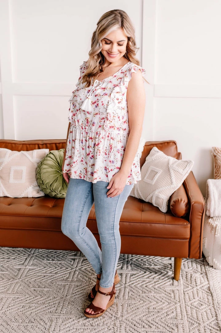 No Ship Drop Ship Everything I Could Dream Of Ivory Floral Blouse (GHG-S) 5 No Ship Drop Ship Everything I Could Dream Of Ivory Floral Blouse (GHG-S)