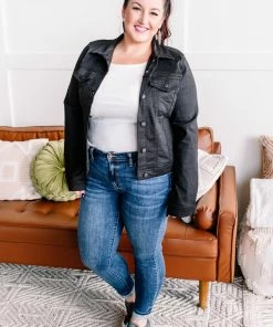 No Ship Drop Ship Back In Black Classic Denim Jacket Apparel