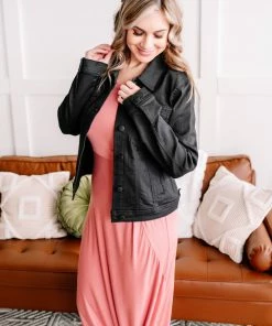 No Ship Drop Ship Back In Black Classic Denim Jacket Apparel