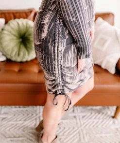 No Ship Drop Ship That's A Cinch Ruched Dress In Unicorn (GHG-S)