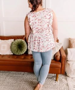 No Ship Drop Ship Everything I Could Dream Of Ivory Floral Blouse (GHG-S) 19 No Ship Drop Ship Everything I Could Dream Of Ivory Floral Blouse (GHG-S)