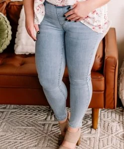 No Ship Drop Ship Step Into The Lightwash Judy Blue Jeggings Apparel