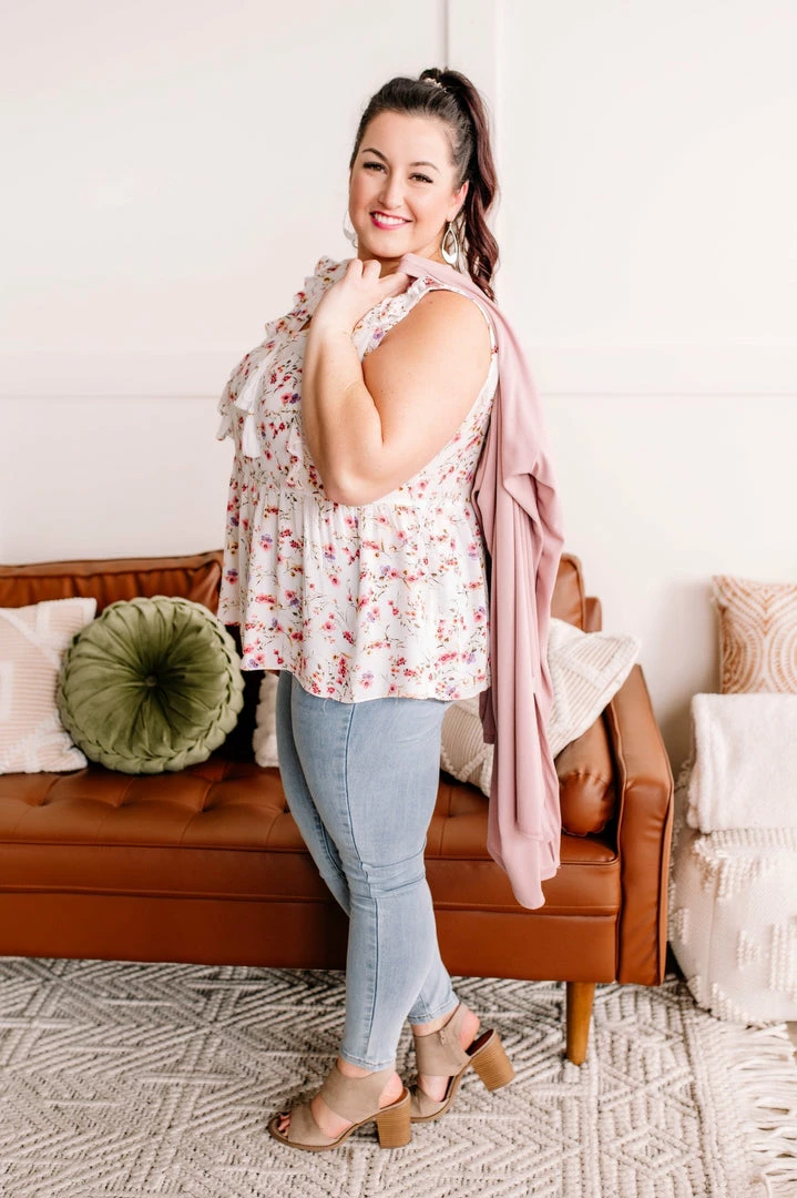 No Ship Drop Ship Everything I Could Dream Of Ivory Floral Blouse (GHG-S) 11 No Ship Drop Ship Everything I Could Dream Of Ivory Floral Blouse (GHG-S)