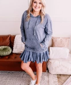 No Ship Drop Ship Once In A Blue Moon Mineral Wash Hoodie (GHG-S) GHG- Shop Singles