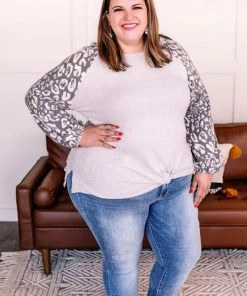 No Ship Drop Ship Apparel Tie Yourself In Leopard Knots Pullover