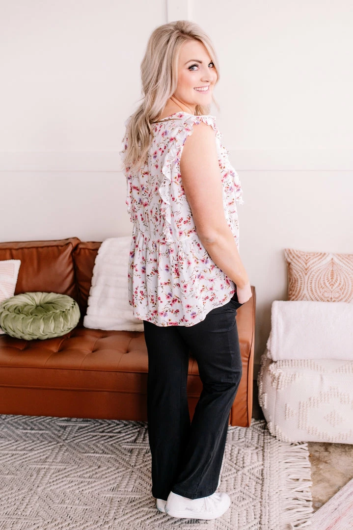 No Ship Drop Ship Everything I Could Dream Of Ivory Floral Blouse (GHG-S) 4 No Ship Drop Ship Everything I Could Dream Of Ivory Floral Blouse (GHG-S)